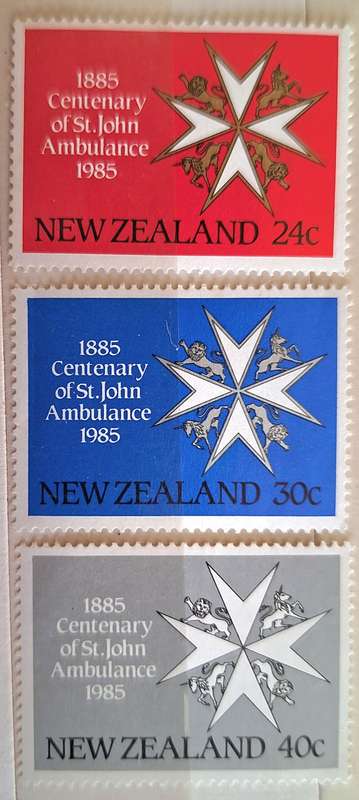New Zealand 1985 St John Ambulance Set of 3 Mint stamps
