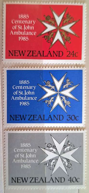 New Zealand 1985 St John Ambulance Set of 3 Mint stamps