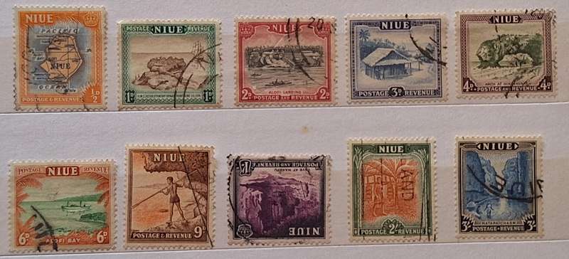 Niue 1950 George VI Local Motifs Set of 10 Used Stamps