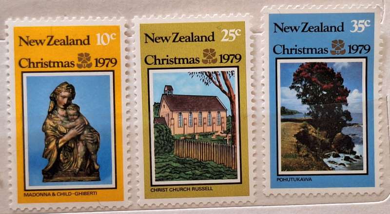 New Zealand 1979 Christmas Set of 3 Mint stamps