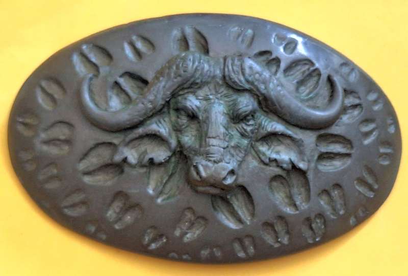 Buffalo - Inyathi - Belt Buckle Designed by Danie de Jager in Cold Cast Bronze