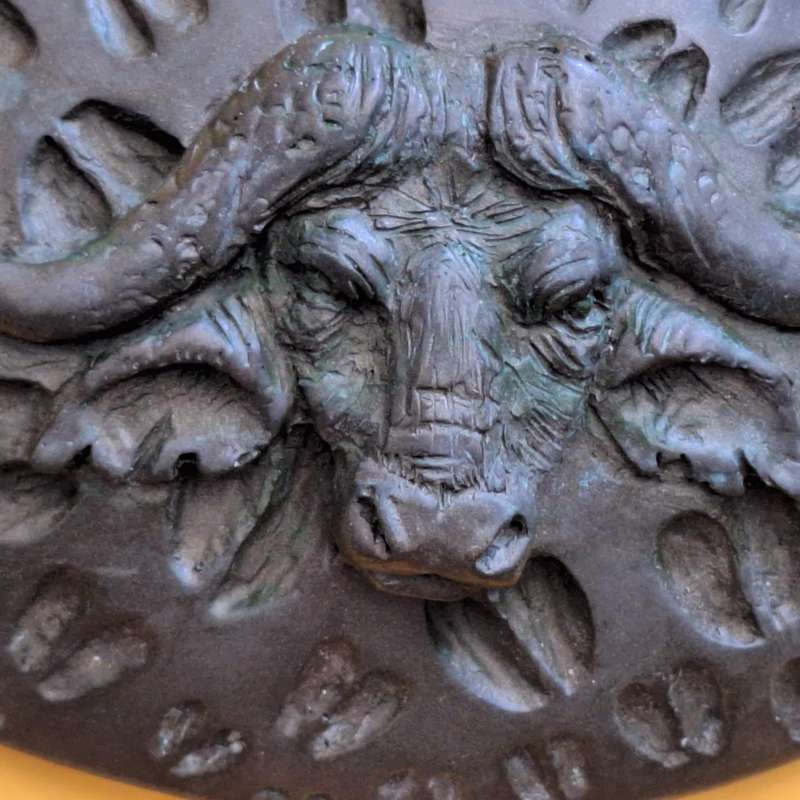 Buffalo - Inyathi - Belt Buckle Designed by Danie de Jager in Cold Cast Bronze