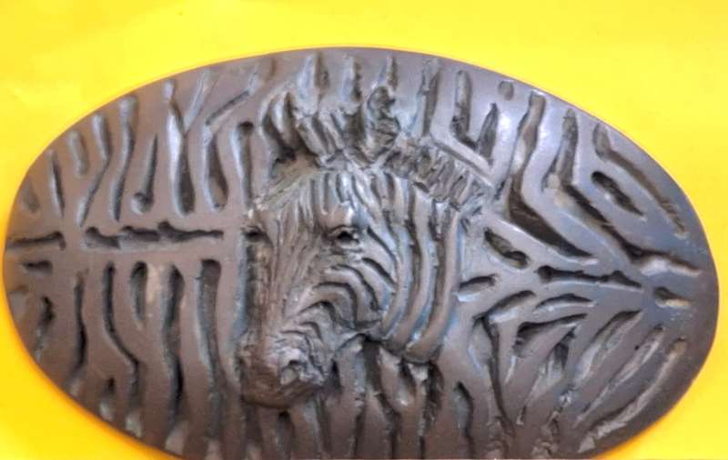 Zebra - Idube - Belt Buckle Designed by Danie de Jager in Cold Cast Bronze
