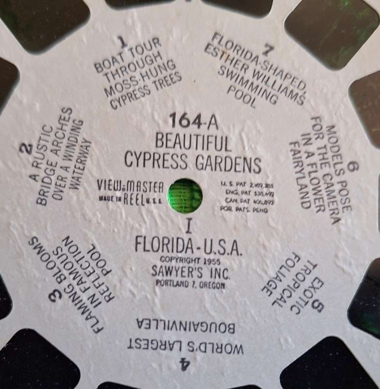 View-Master Reel 164A & 164B, Beautiful Cypress Gardens