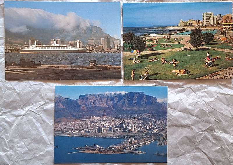 3 Cape Town and Sea Point 1970's CNA Post Cards