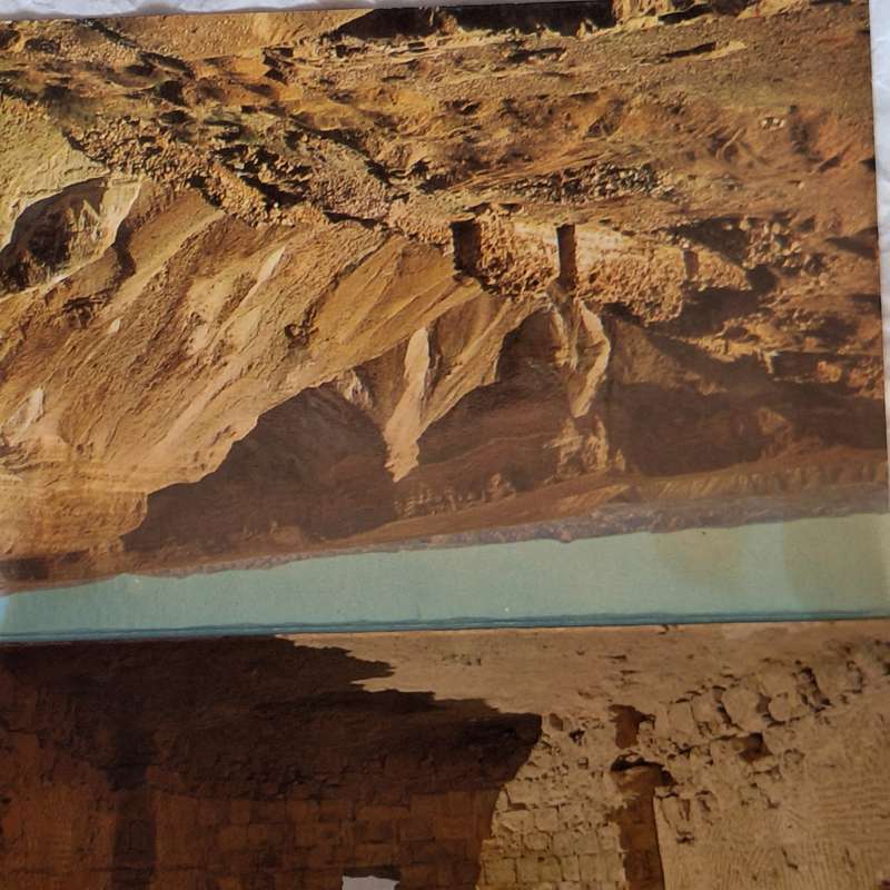 Vintage Palphot Souvenir Folder with strip of 9 Postcards of Massada