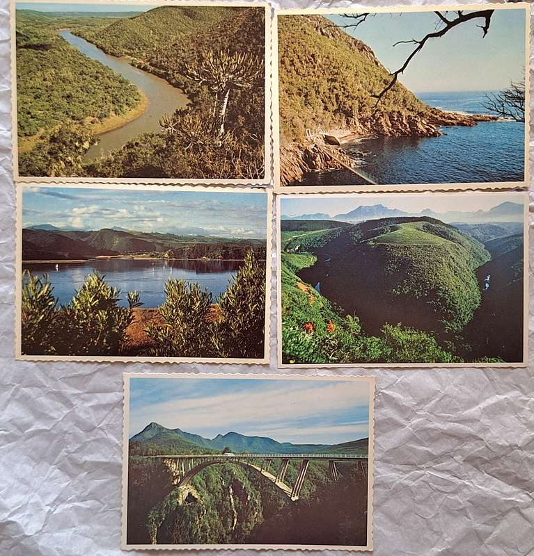 Protea Colour Print Post Cards 1970's 5 Cape Scenes