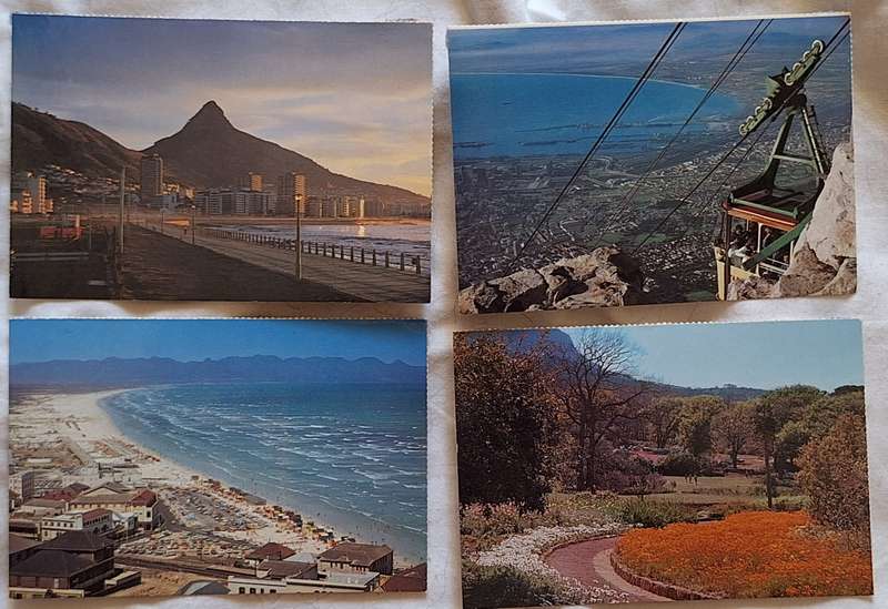4 Cape Town and Peninsula 1970's CNA Post Cards