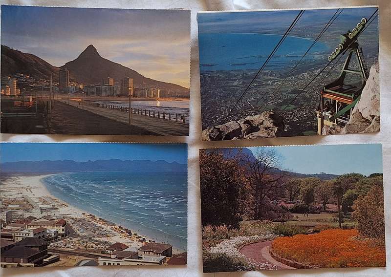 4 Cape Town and Peninsula 1970's CNA Post Cards