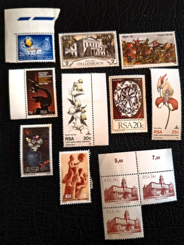 South Africa Mixed Lot of 12 Mint stamps