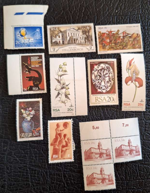 South Africa Mixed Lot of 12 Mint stamps