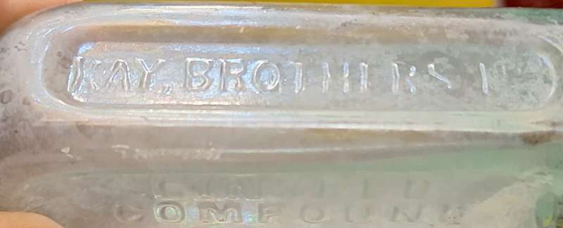Vintage Bottle Kay Brothers Ltd Stockport Linseed Compound