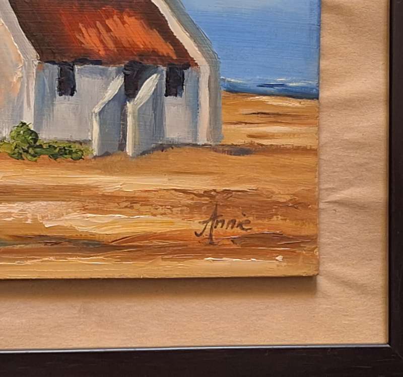 Pair of Framed Fishermen's cottage Unknown Artist