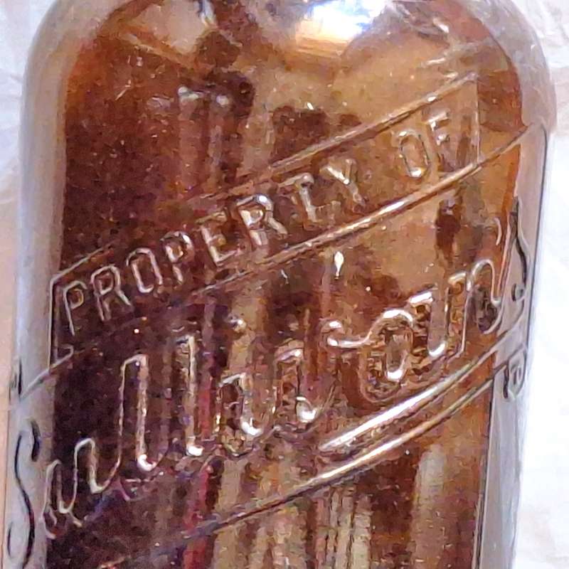 Vintage Brown Glass Bottle Sullivan's Kimberley Brakpan