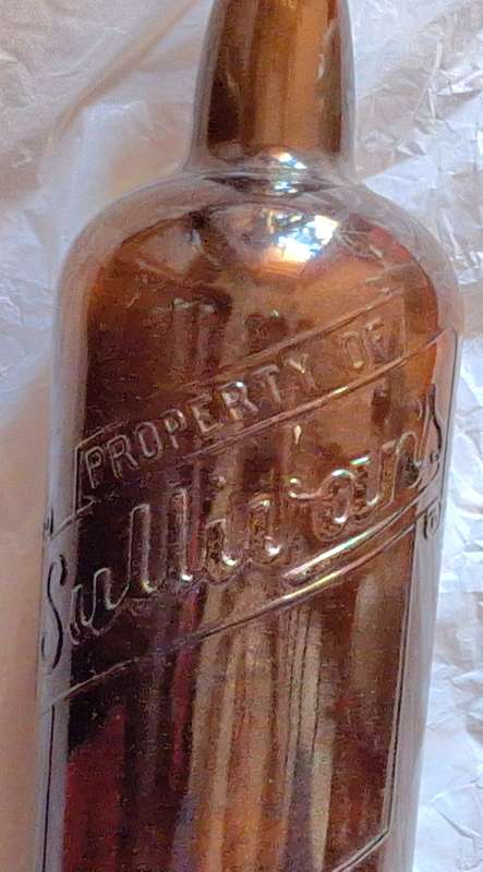 Vintage Brown Glass Bottle Sullivan's Kimberley Brakpan