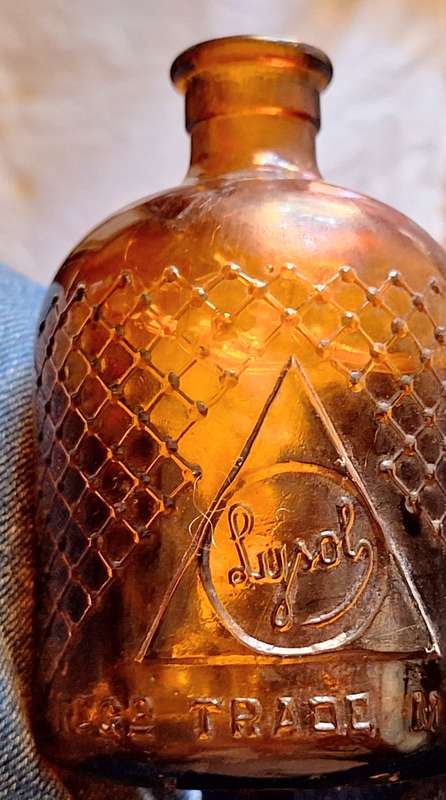 Vintage Empty Brown Glass Bottle Lysol Limited London