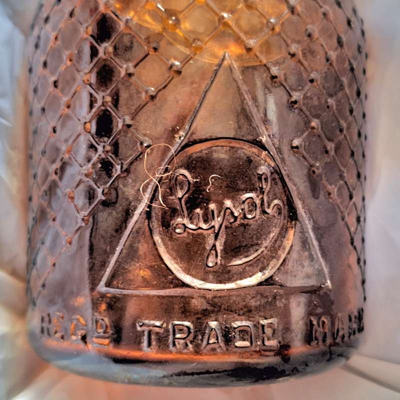 Vintage Empty Brown Glass Bottle Lysol Limited London