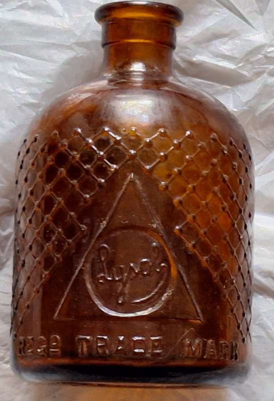 Vintage Empty Brown Glass Bottle Lysol Limited London