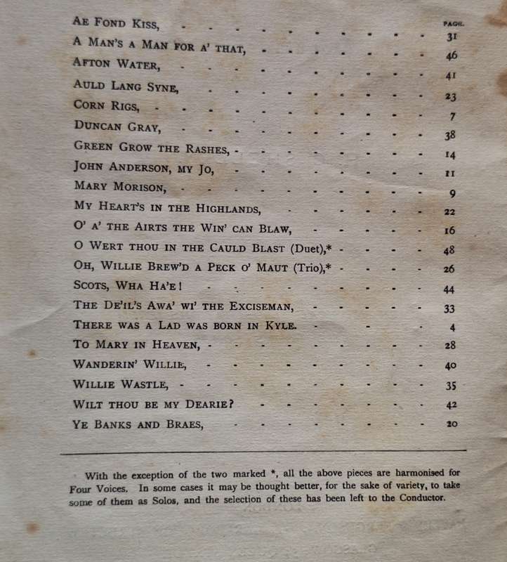 A Nicht wi' Burns: A Popular Reading with Songs Arranged for Choirs by H C Shelley