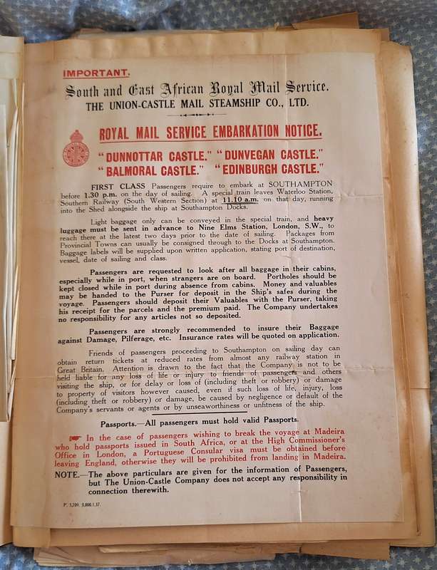 Personal Scrap Book: University of Cape Town 1936-44 Includes Union Castle and On Active Service
