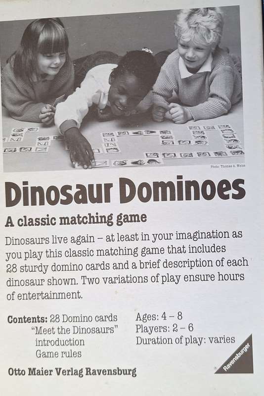 Vintage Ravensburger Dinosaur Dominoes