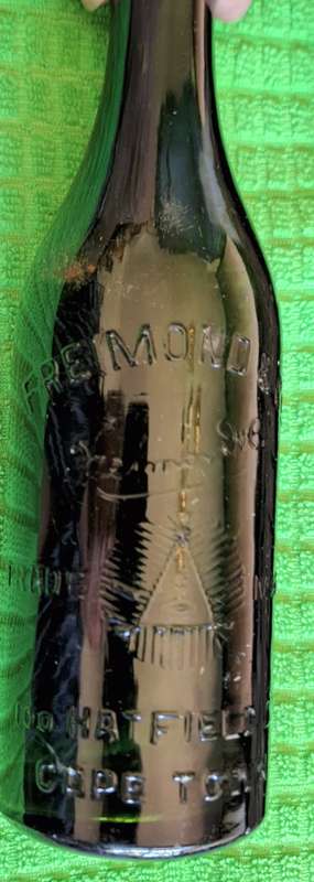 Vintage Freimond & Co Hatfield Street Cape Town Green Glass Bottle