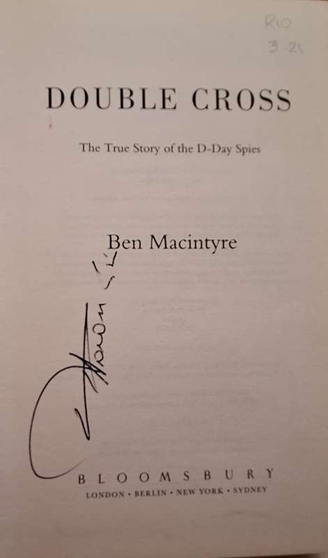 Double Cross by Ben Macintyre Hardcover 2012 First Edition