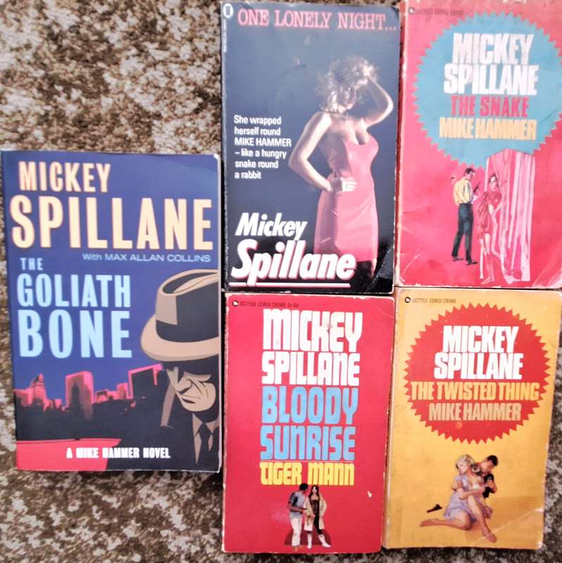 5 Mickey Spillane Paperbacks