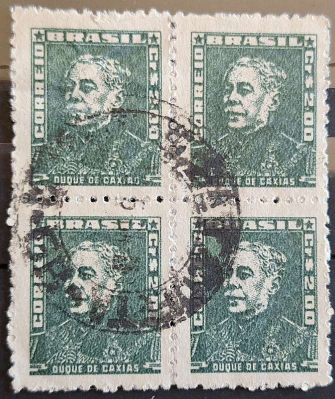 Brazil 1961 Duque de Caxias Block of 4 Used stamps