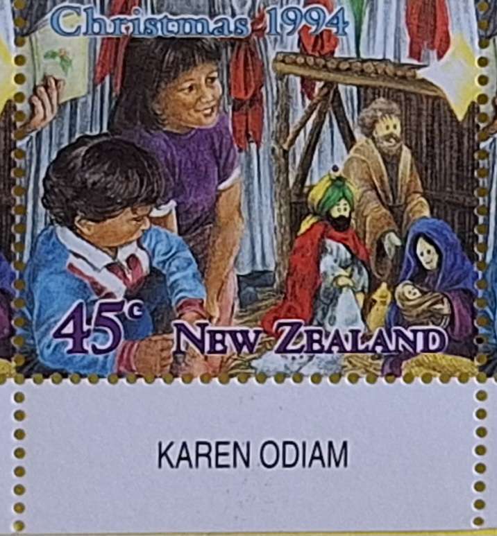 New Zealand 1994 Christmas 45c Nativity Block of 6 Mint stamps