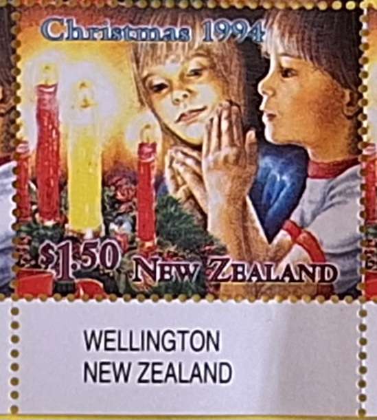 New Zealand 1994 Christmas $1.50 Candles Block of 7 Mint stamps