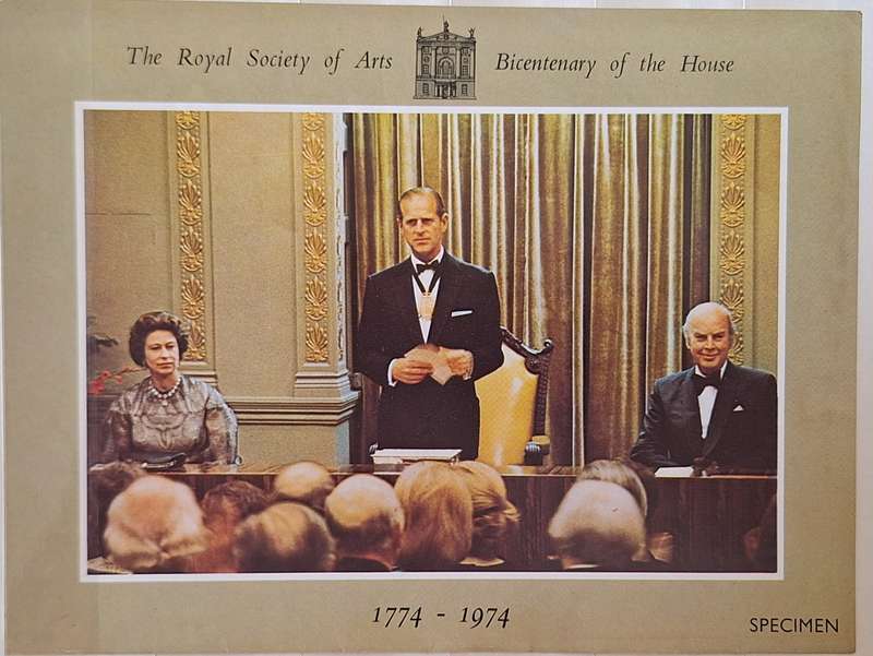 1774-1974 The Royal Society of Arts Bicentenary Specimen Colour Picture