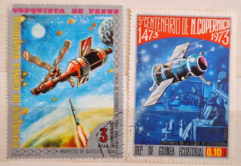 Equatorial Guinea 1973 Venus 2 Cancelled stamps