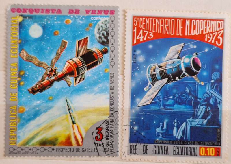 Equatorial Guinea 1973 Venus 2 Cancelled stamps
