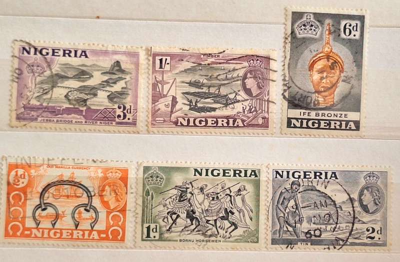 Nigeria 1953-58 Local Scenes definitives  6 Used stamps