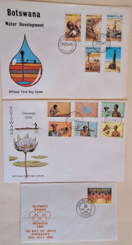 Botswana Mixed Lot of 3 FDCs