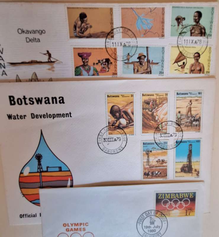 Botswana Mixed Lot of 3 FDCs