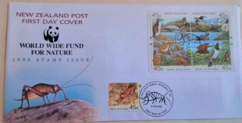 New Zealand 1993 World Wide Fund for Nature FDC with Block of Four stamps