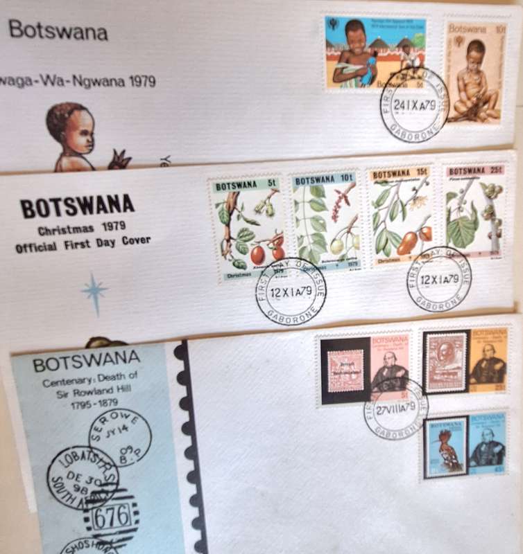 Botswana Mixed Lot of 3 FDCs