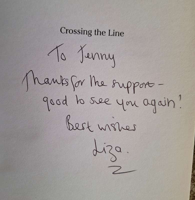 Crossing the Line: When Cops become Criminals by Liza Grobler Paperback with Inscription
