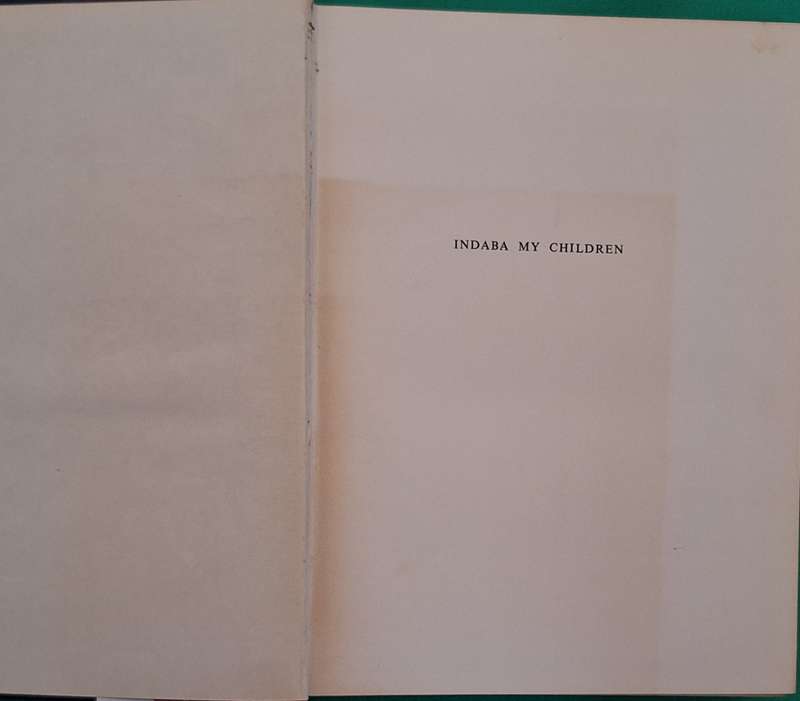 Indaba, My Children - Vusamazulu C Mutwa -  Hardcover 1965 3rd Edition