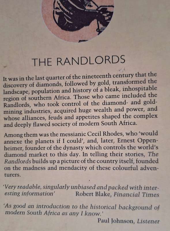 The Randlords: The Men who made South Africa by Geoffrey Wheatcroft Paperback