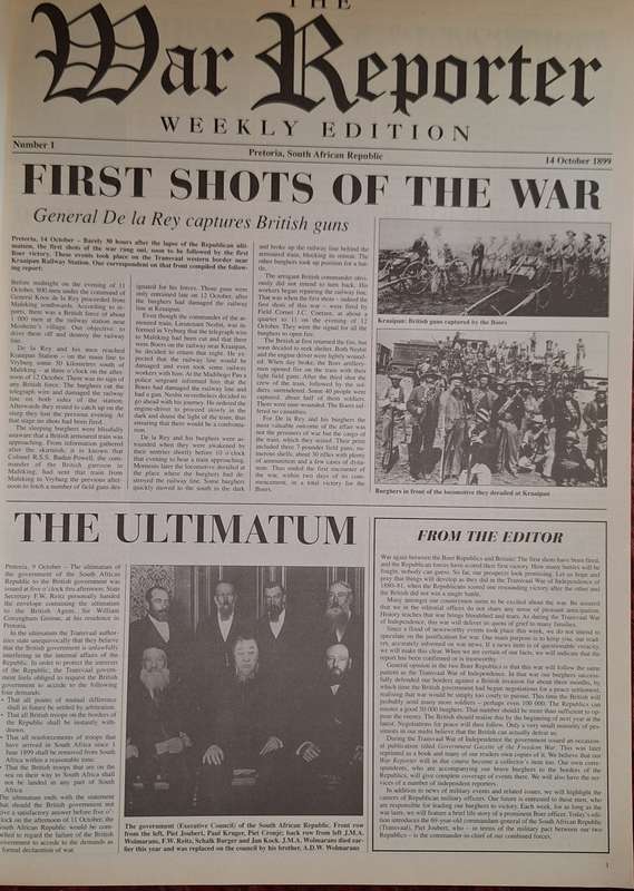 The War Reporter: The Anglo-Boer War Through The Eyes of The Burghers by J E H Grobler P/Back