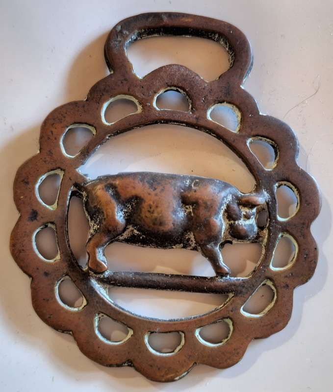 Horse Brass Pig