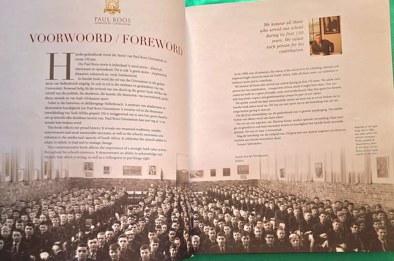 Paul Roos Gimnasium - Gymnasium 150 Years / Jaar 2015 Signed by Jannie van der Westhuizen (Rector)
