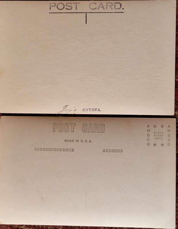 2 Vintage Post Cards of Knysna : The Royal Hotel and The Heads