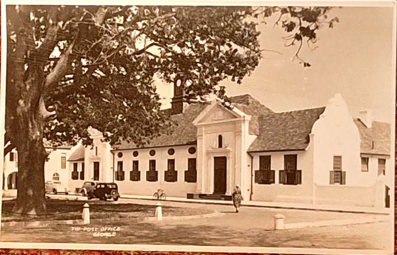 Vintage Post Card by Jay's Knysna of The Post Office, George