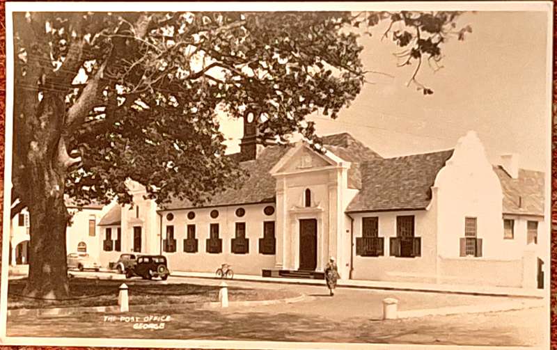 Vintage Post Card by Jay's Knysna of The Post Office, George