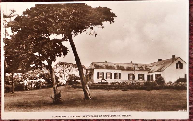 Vintage Post Card Longwood Old House, Deathplace of Napoleon, St. Helena