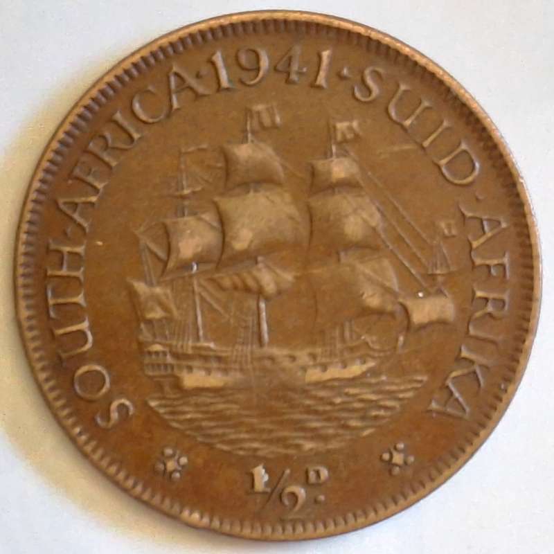 South Africa 1941 George VI 1/2d Half Penny Bronze